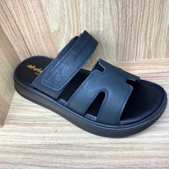 ALVIRO Sabot ouvert homme orthopédique en cuir – Qualité premium