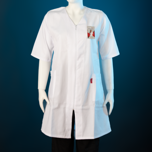 Blouse CONFOPED Femme Demi-Manche avec Fermeture